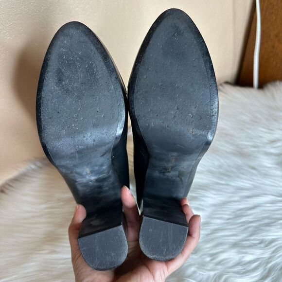 Zara Black Zip Front Ankle Boots Size 40/9 - Picture 11 of 14